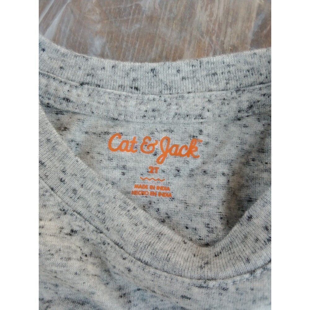 Boys 2t Yellow & Gray Striped Tee T-Shirt By Cat & Jack — image 6 of 7